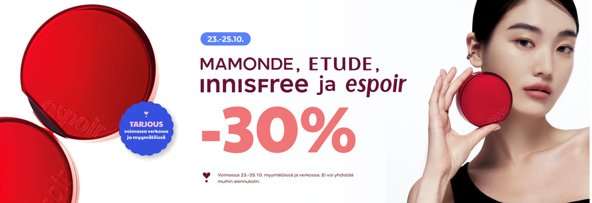 Mamonde, Etude, Innisfree und Espoir -30% vom 23.-25.10.2026