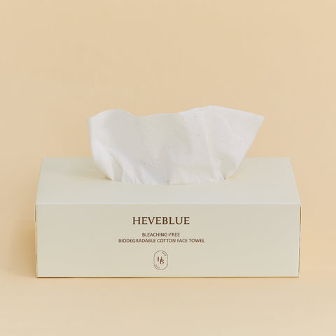 [HEVEBLUE] Bleaching-free Biodegradable Cotton Face Towel