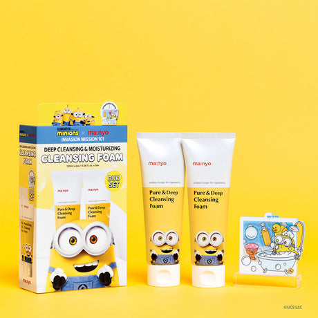 [Ma:nyo Factory] Minions X Ma:nyo Pure & Deep Cleansing Foam Geschenk-Duo-Set