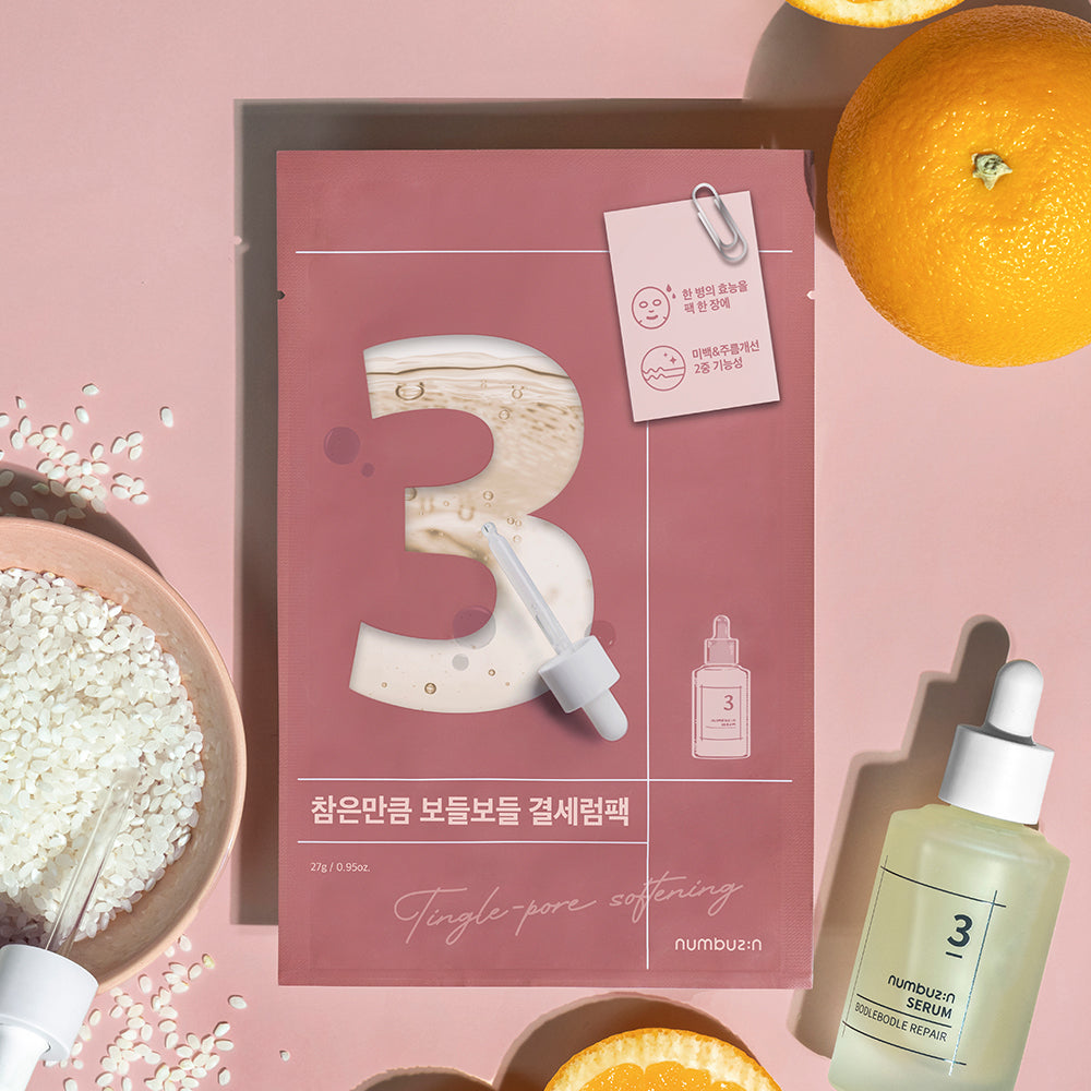 [Numbuzin] Nr.3 Tingle-Pore Softening Sheet Mask (VERF. 20.07.2025)