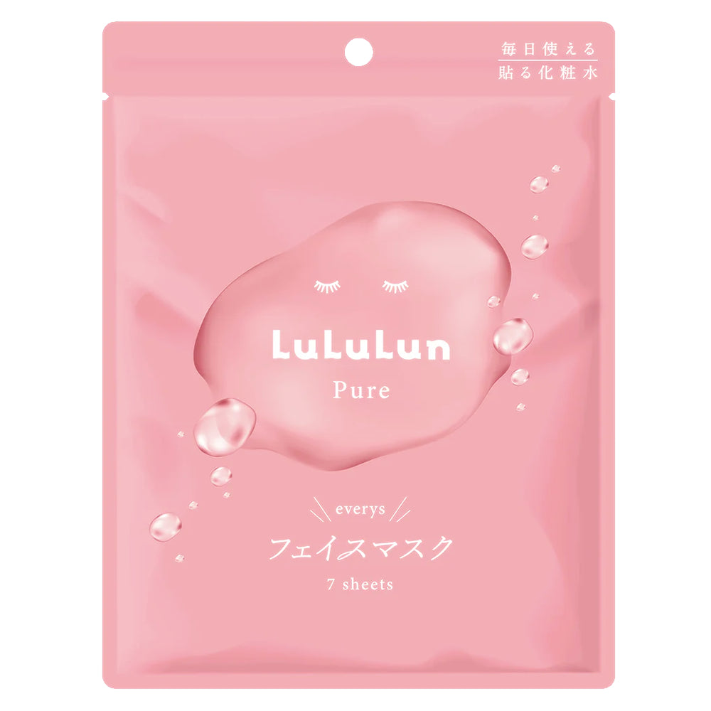 [LuLuLun] Pure Sheet Mask EVERYS Pink (7 Stück)
