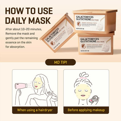 [Some By Mi] Galactomyces Glutathione Daily Mask (30 Stück)