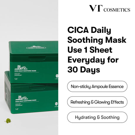 [VT Cosmetics] Cica Daily Soothing Mask (30 Stück)