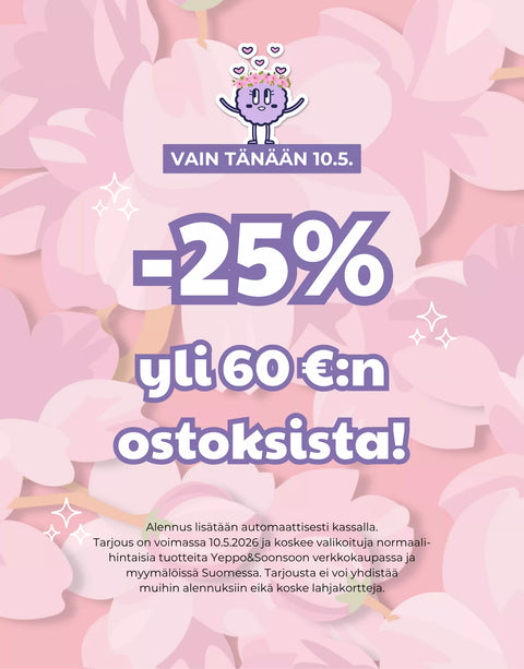 Nur heute, 10.5.2026 -25% Rabatt auf Einkäufe über 60 €!
