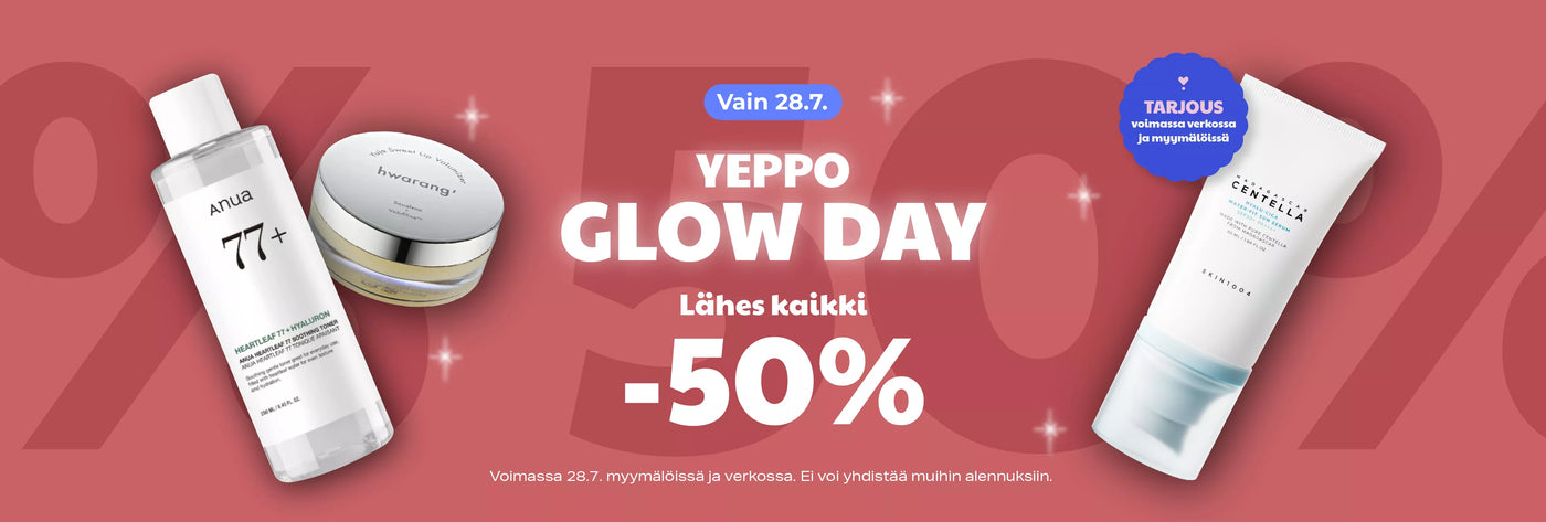 Nur am 28.7. - Yeppo Glow Day: Fast alles -50%