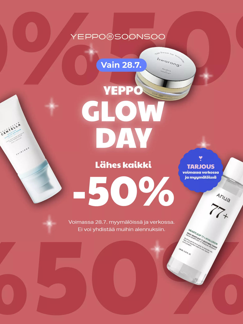 Only on July 28 - Yeppo Glow Day: Almost everything 50% off